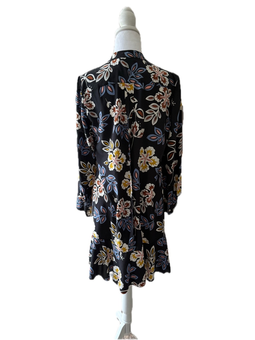Tory Burch Jane Floral Silk Long Sleeve Dress - Picture 6 of 16
